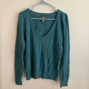 Eddie Bauer teal sweater size L